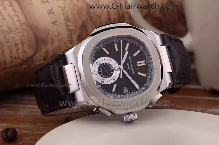 Replica Patek Philippe Watches Geneve SS Black Leather Watch Set Replica Patek Philippe Watches Geneve SS Black Leather Watch Set
